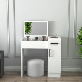 Hanah Home Mesa de Maquillaje Inci Blanco